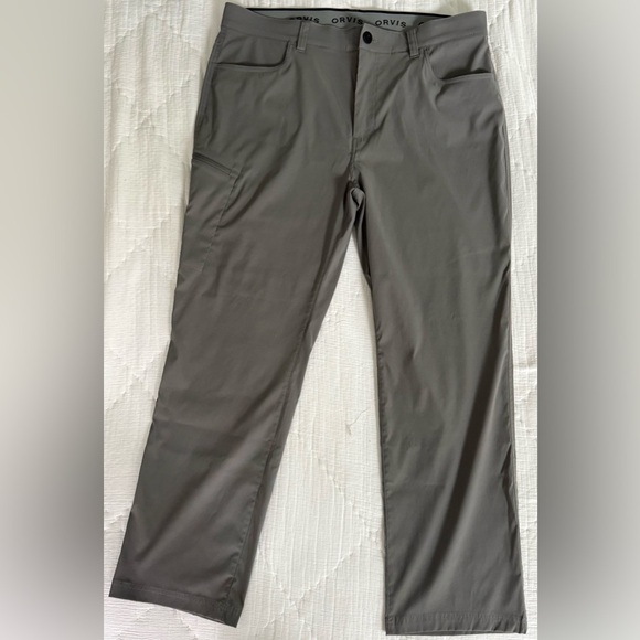 EUC 🔥 Orvis Men’s 38x30 Gray Performance Tech Pants Stretch Water Repellent - Picture 10 of 13